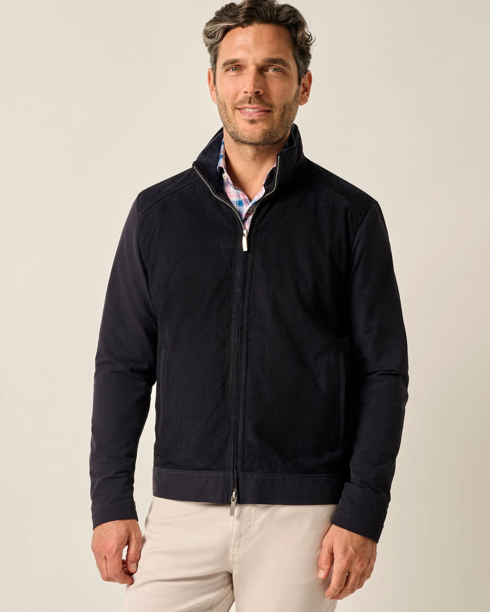 Agnelli Suede Mixed Media Jacket