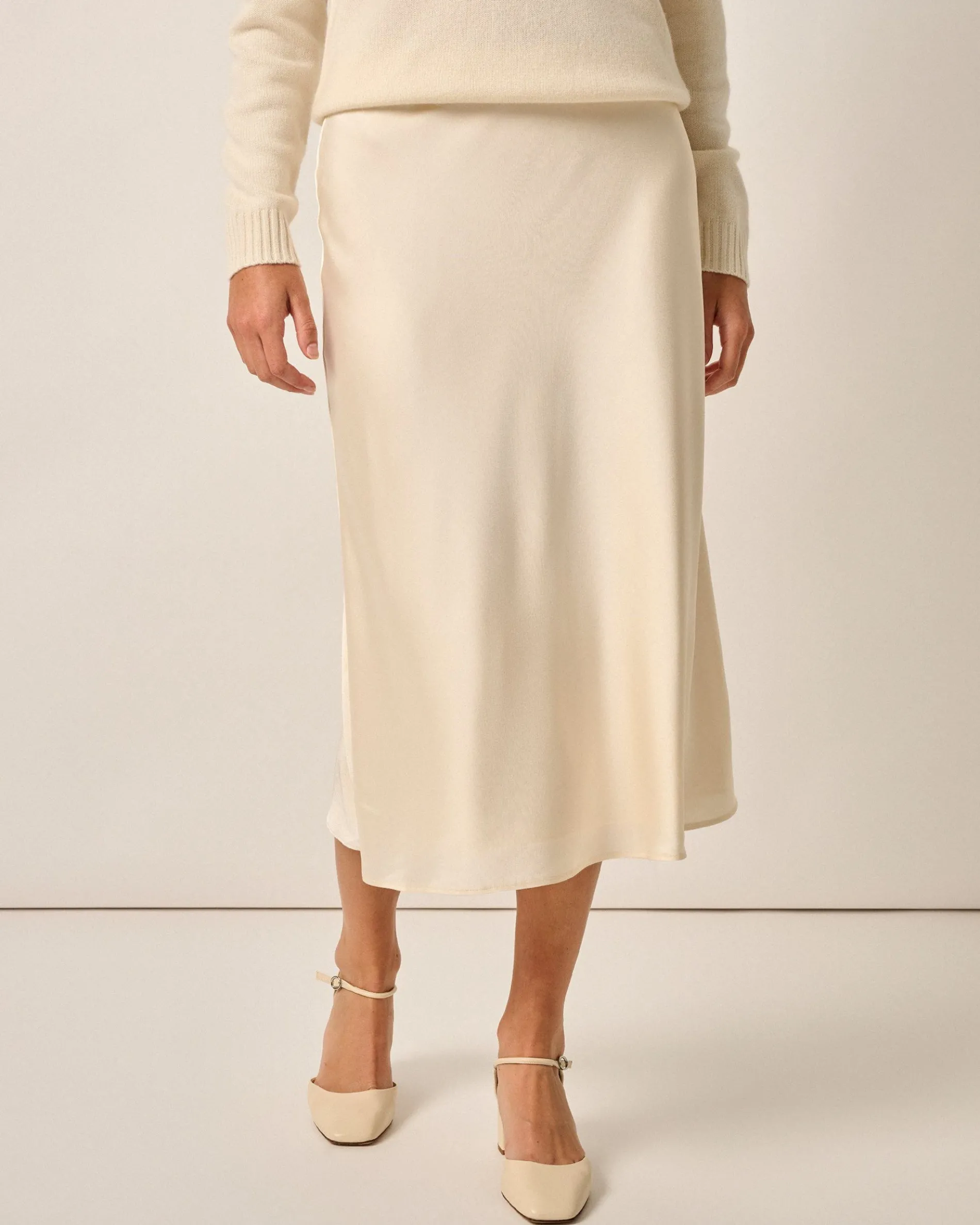 Audrey Charmeuse Slip Skirt
