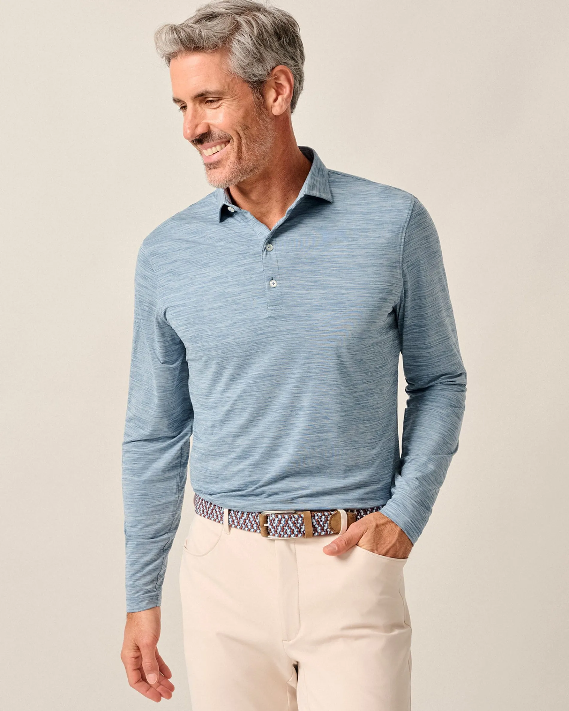 Featherweight Long Sleeve Performance Polo - Swing
