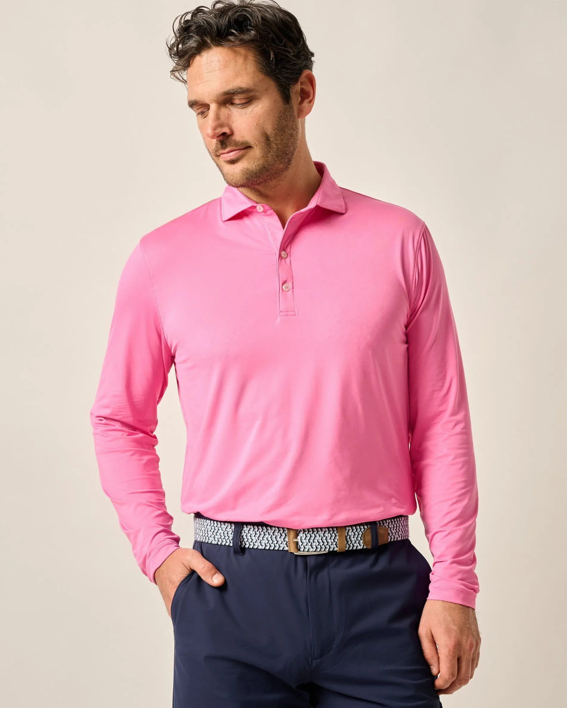 Featherweight Long Sleeve Performance Polo - Swing