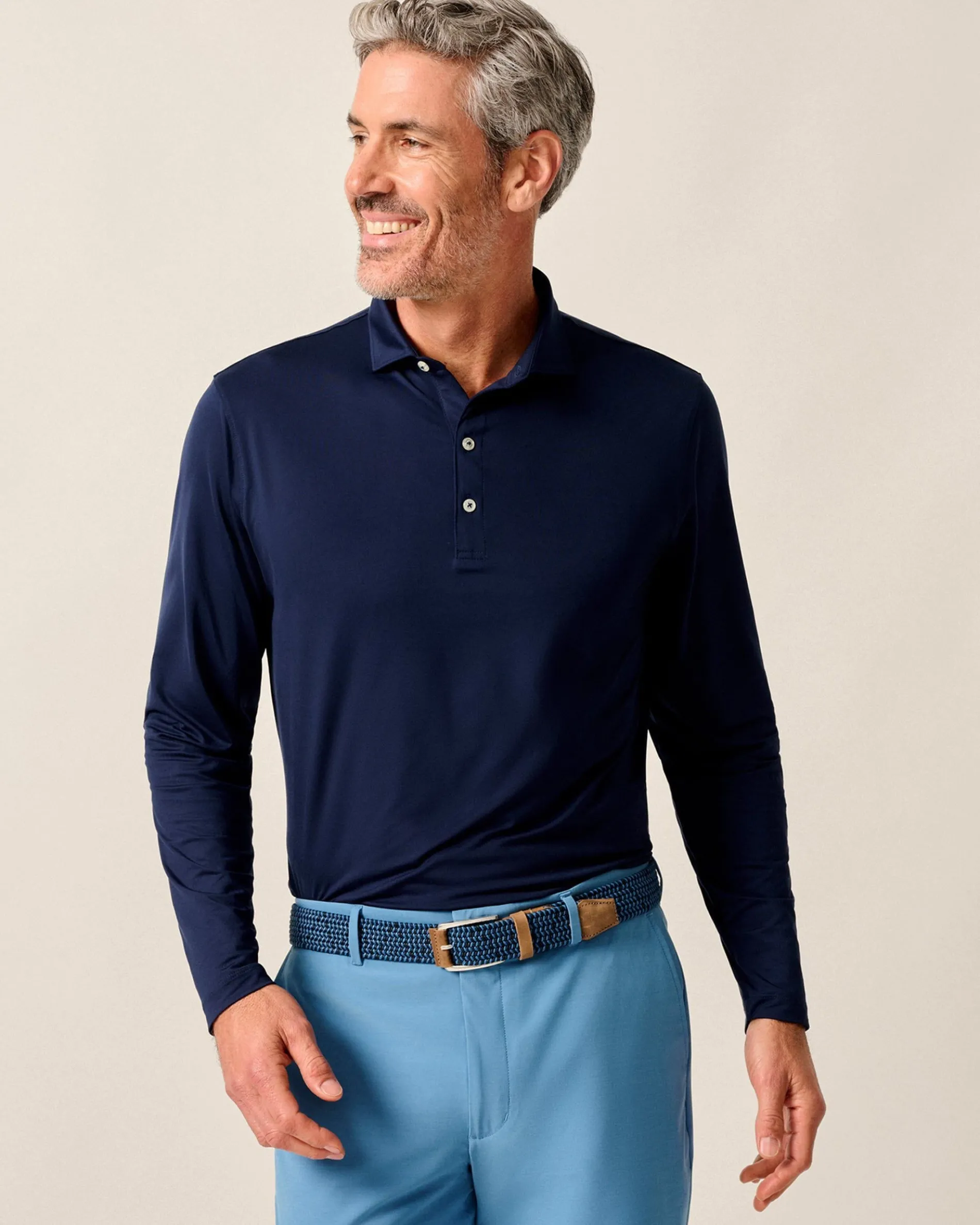 Featherweight Long Sleeve Performance Polo - Swing