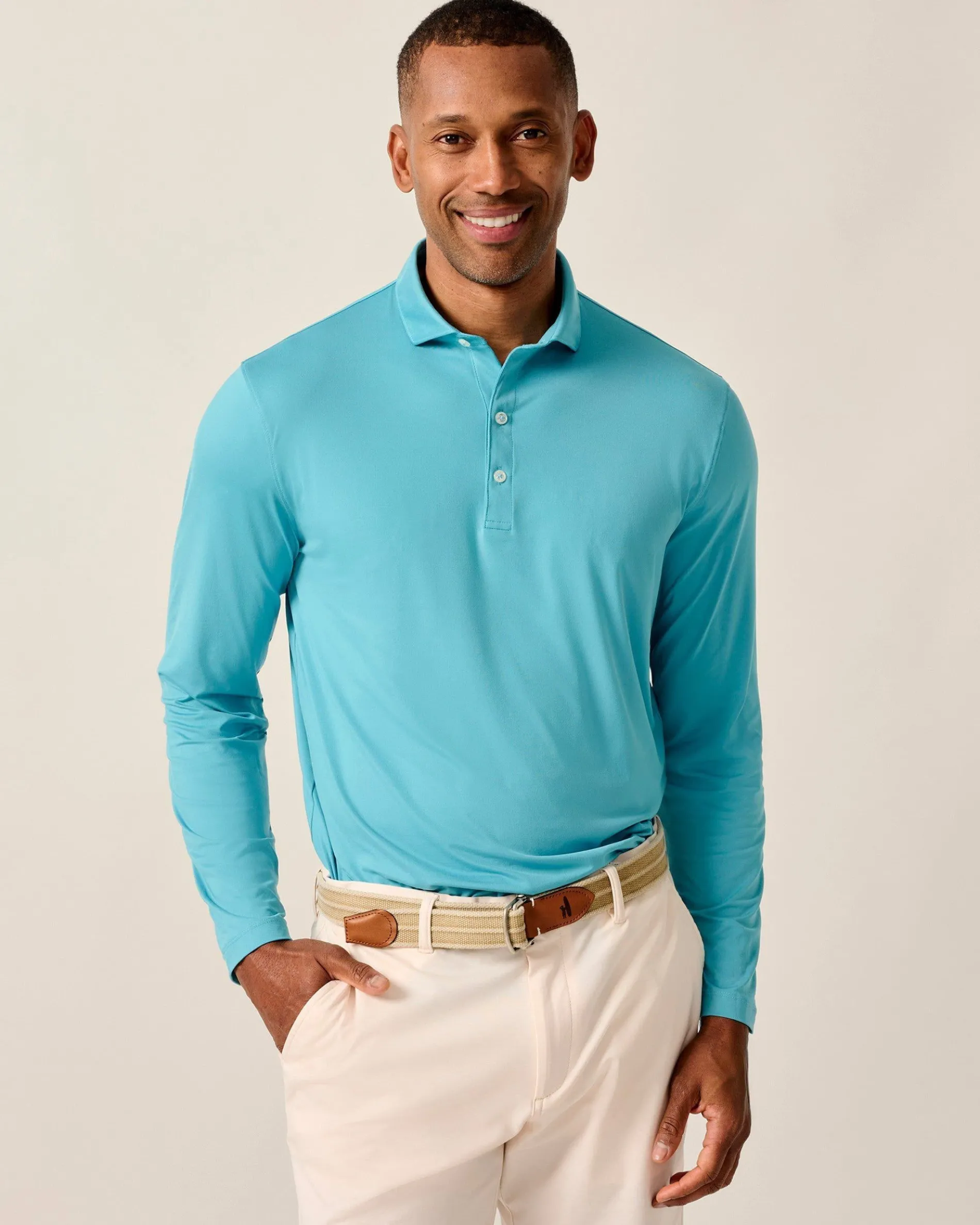 Featherweight Long Sleeve Performance Polo - Swing