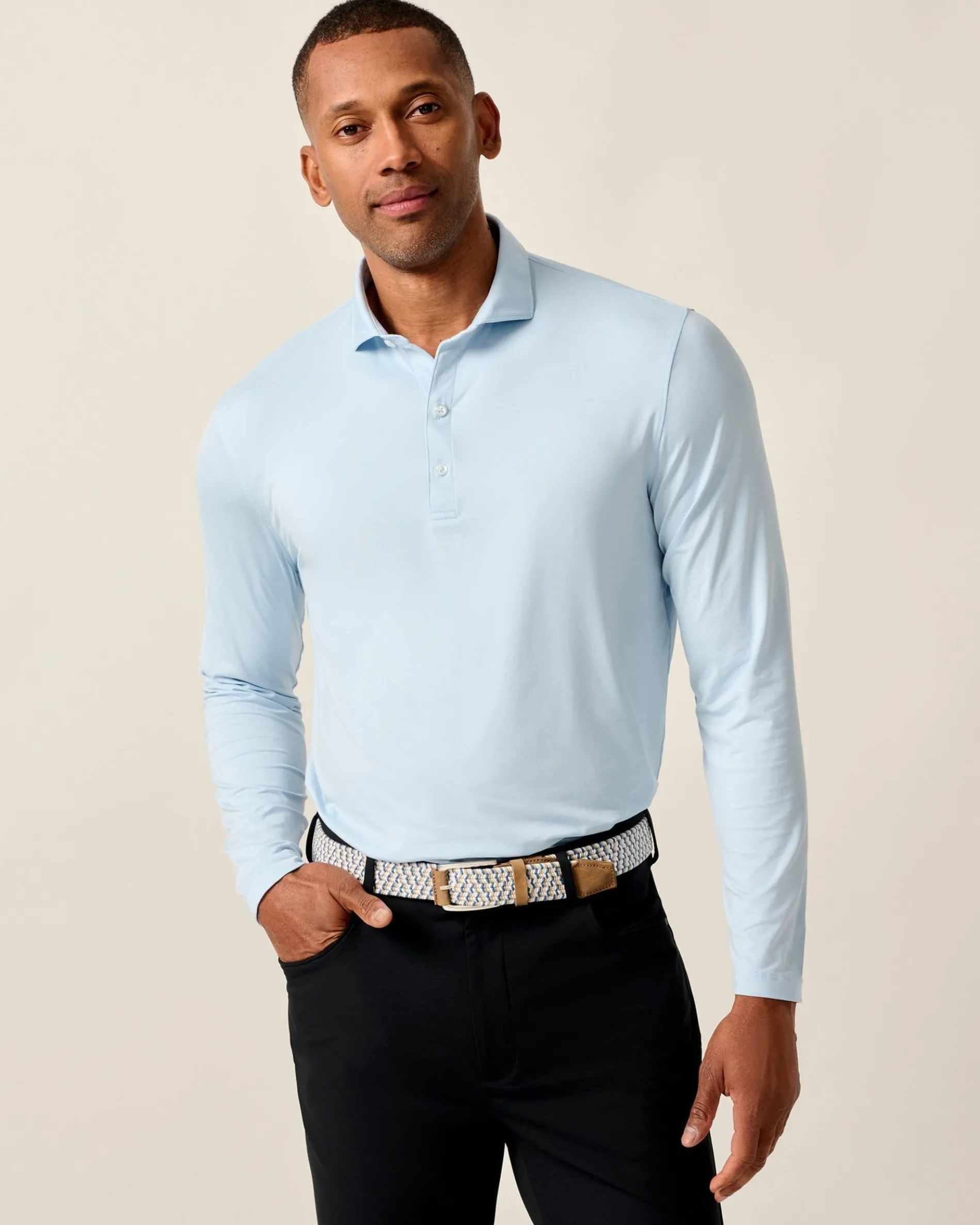 Featherweight Long Sleeve Performance Polo - Swing