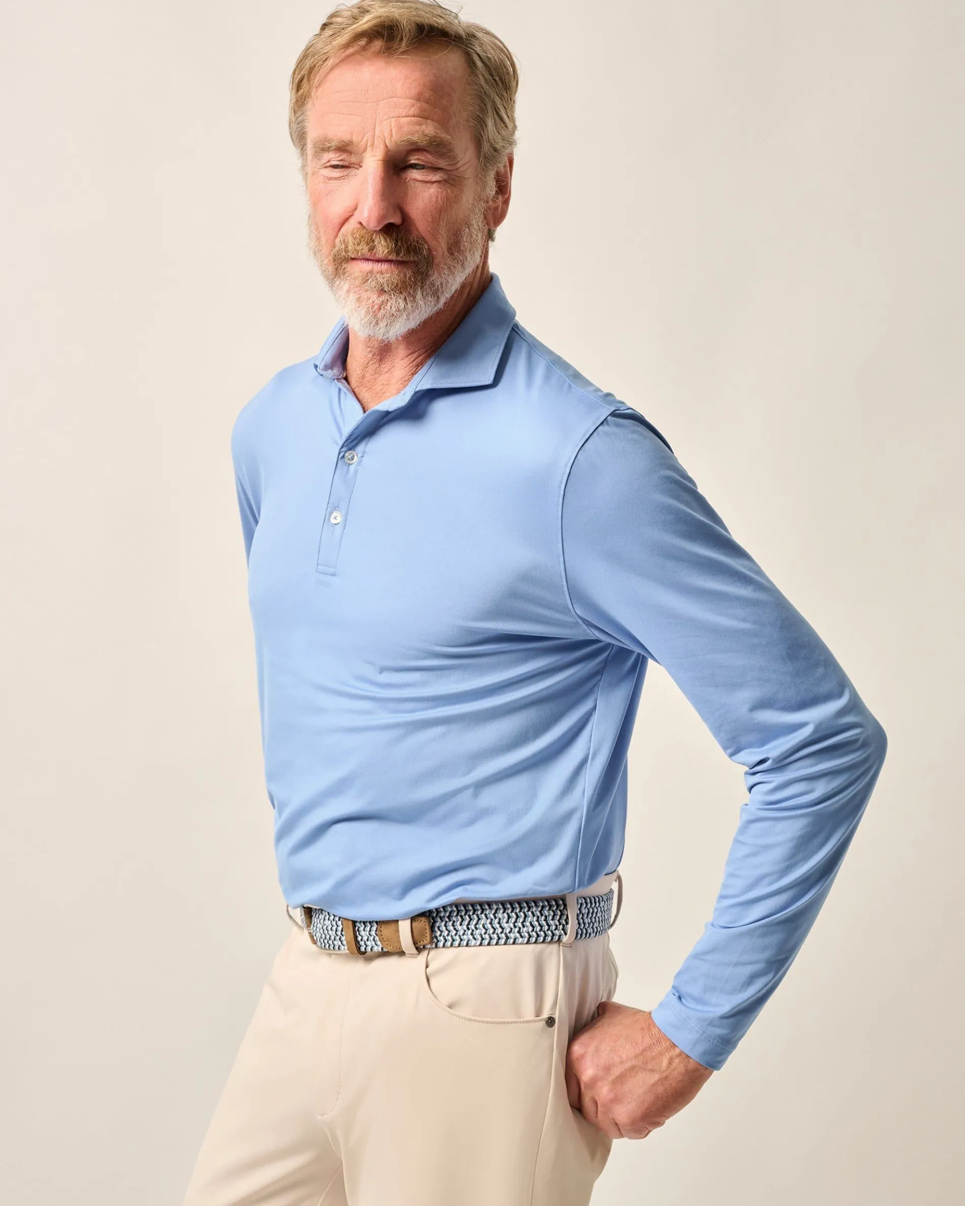 Featherweight Long Sleeve Performance Polo - Swing