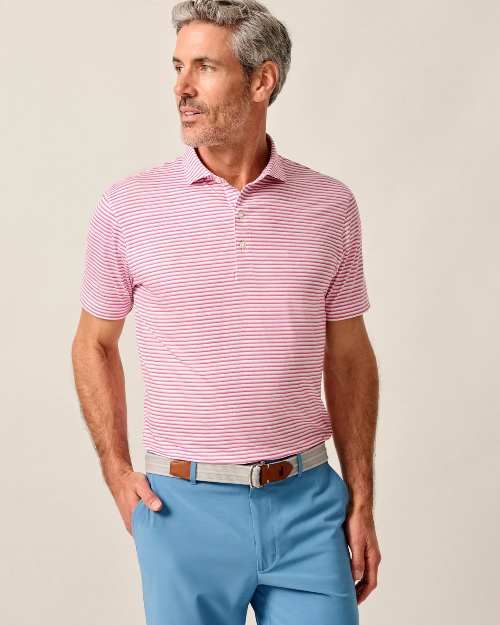 Featherweight Performance Polo - Warwick Stripe