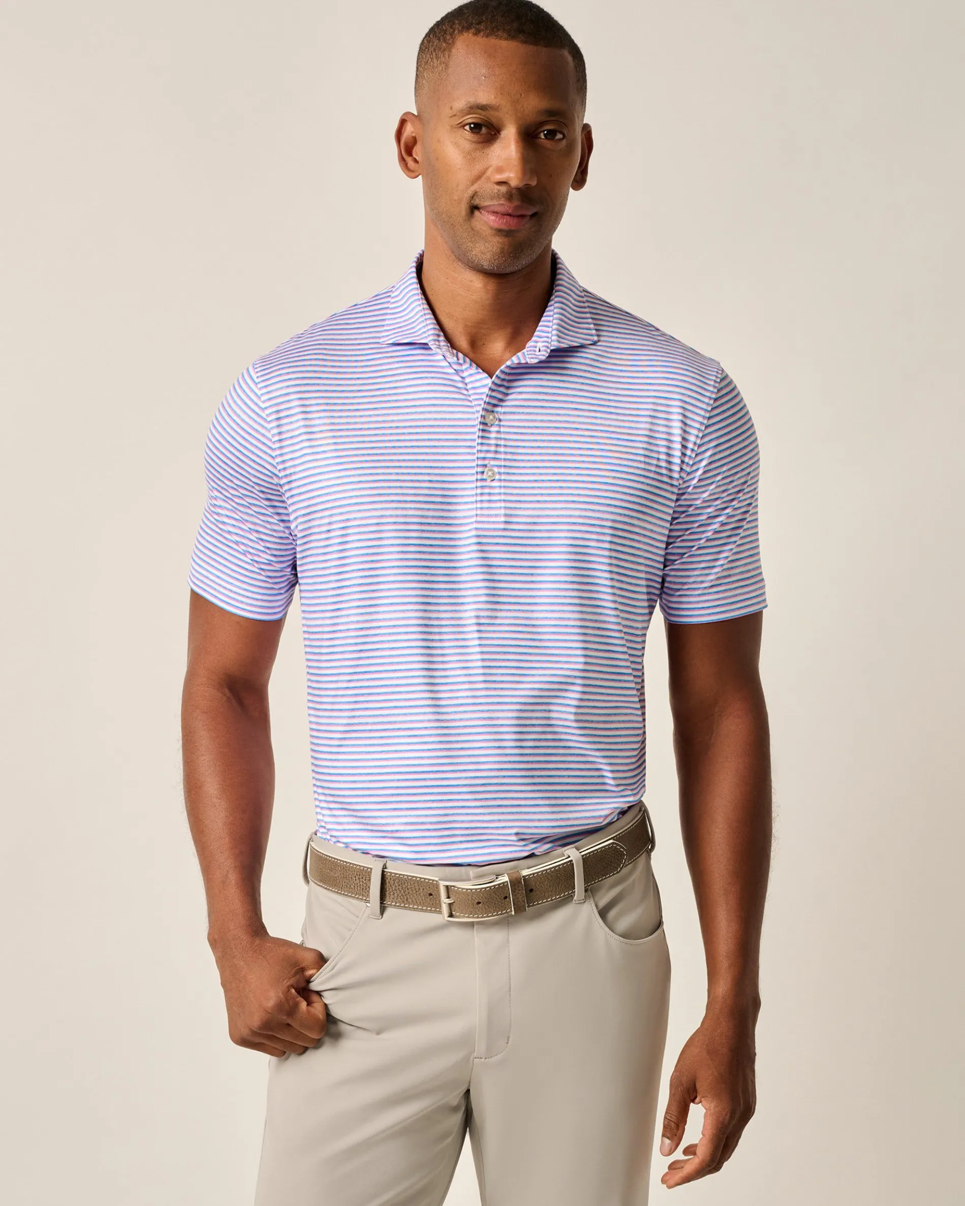 Featherweight Performance Polo - Warwick Stripe