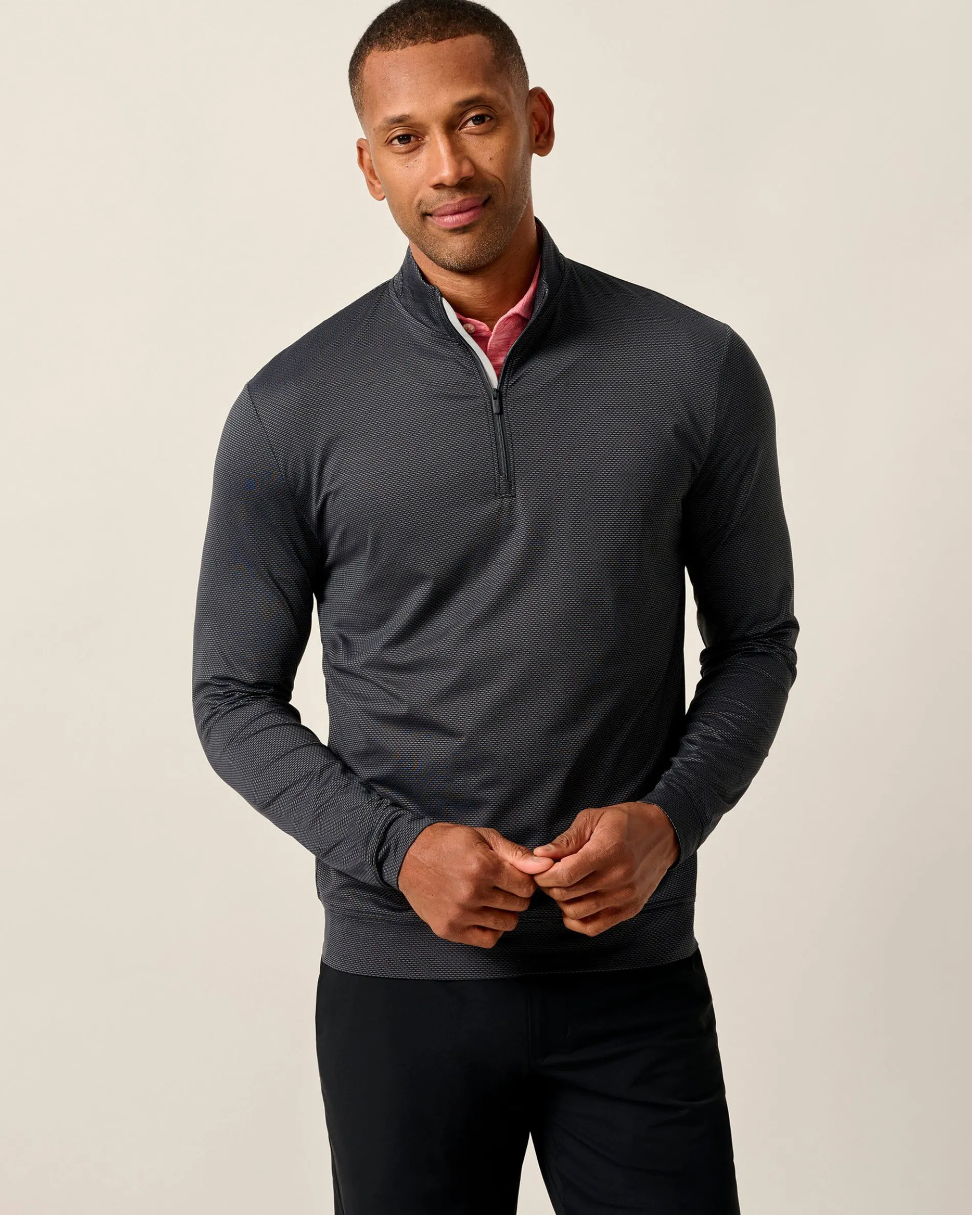 Jamie Jacquard Stretch 1/4-Zip Pullover