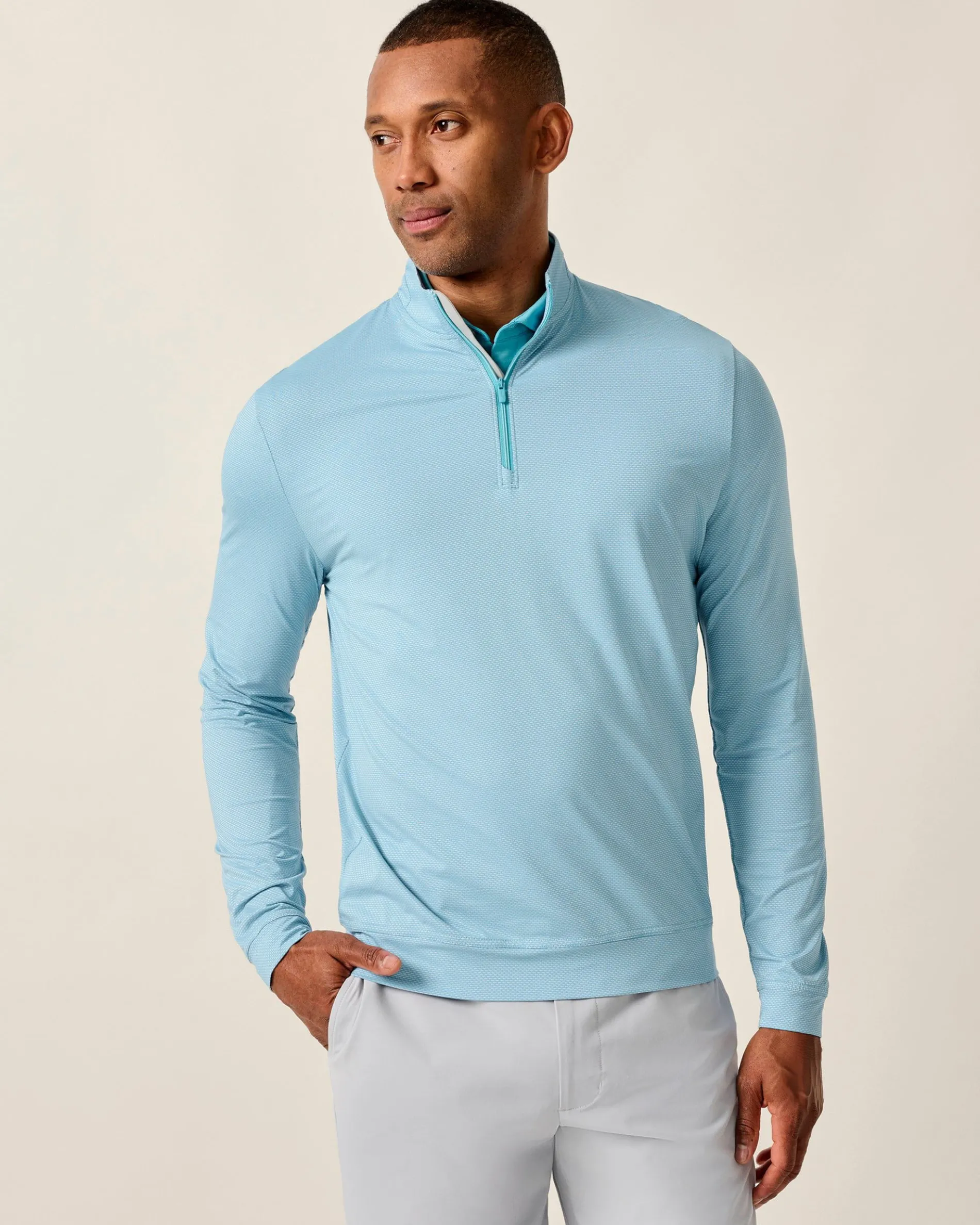 Jamie Jacquard Stretch 1/4-Zip Pullover