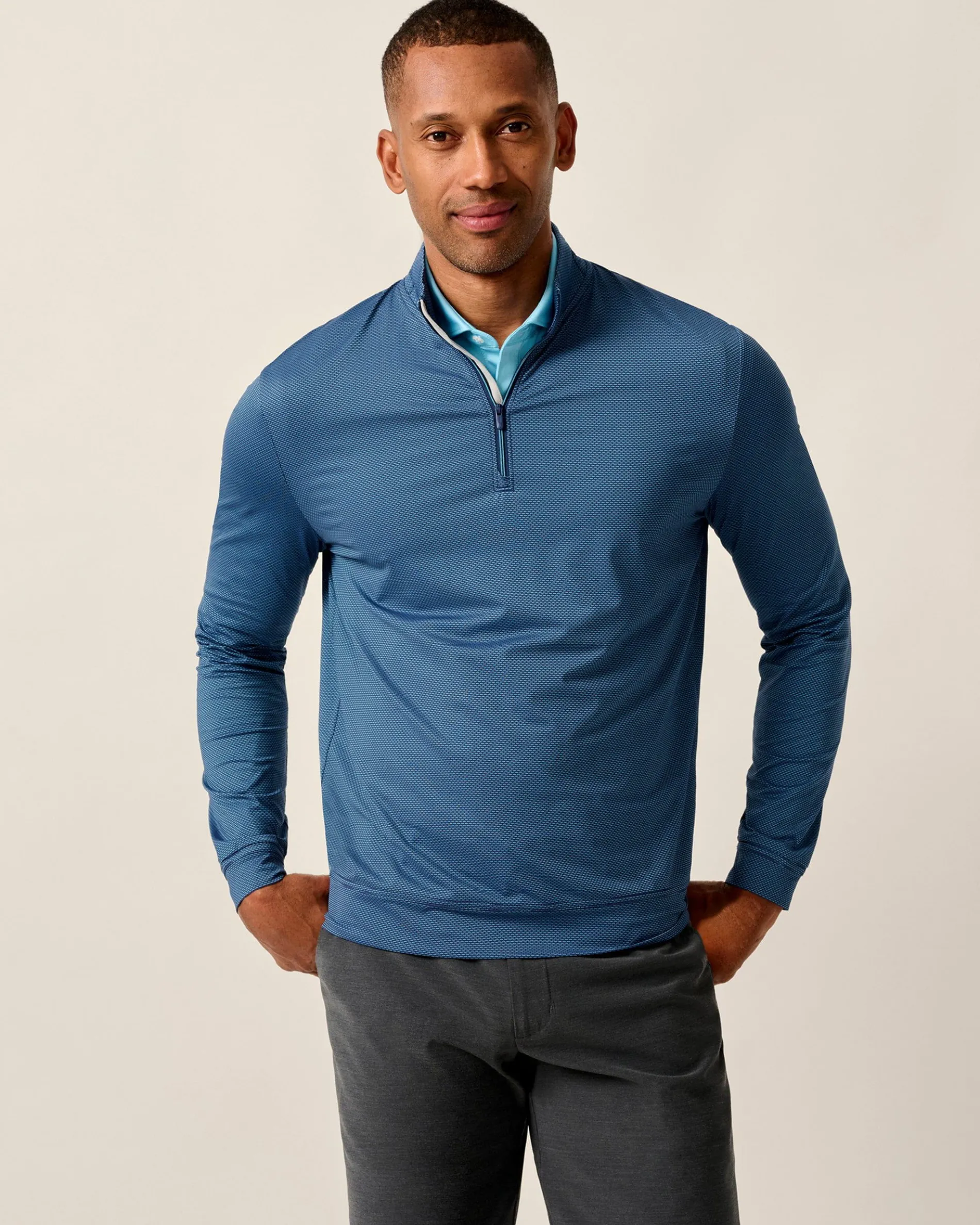 Jamie Jacquard Stretch 1/4-Zip Pullover