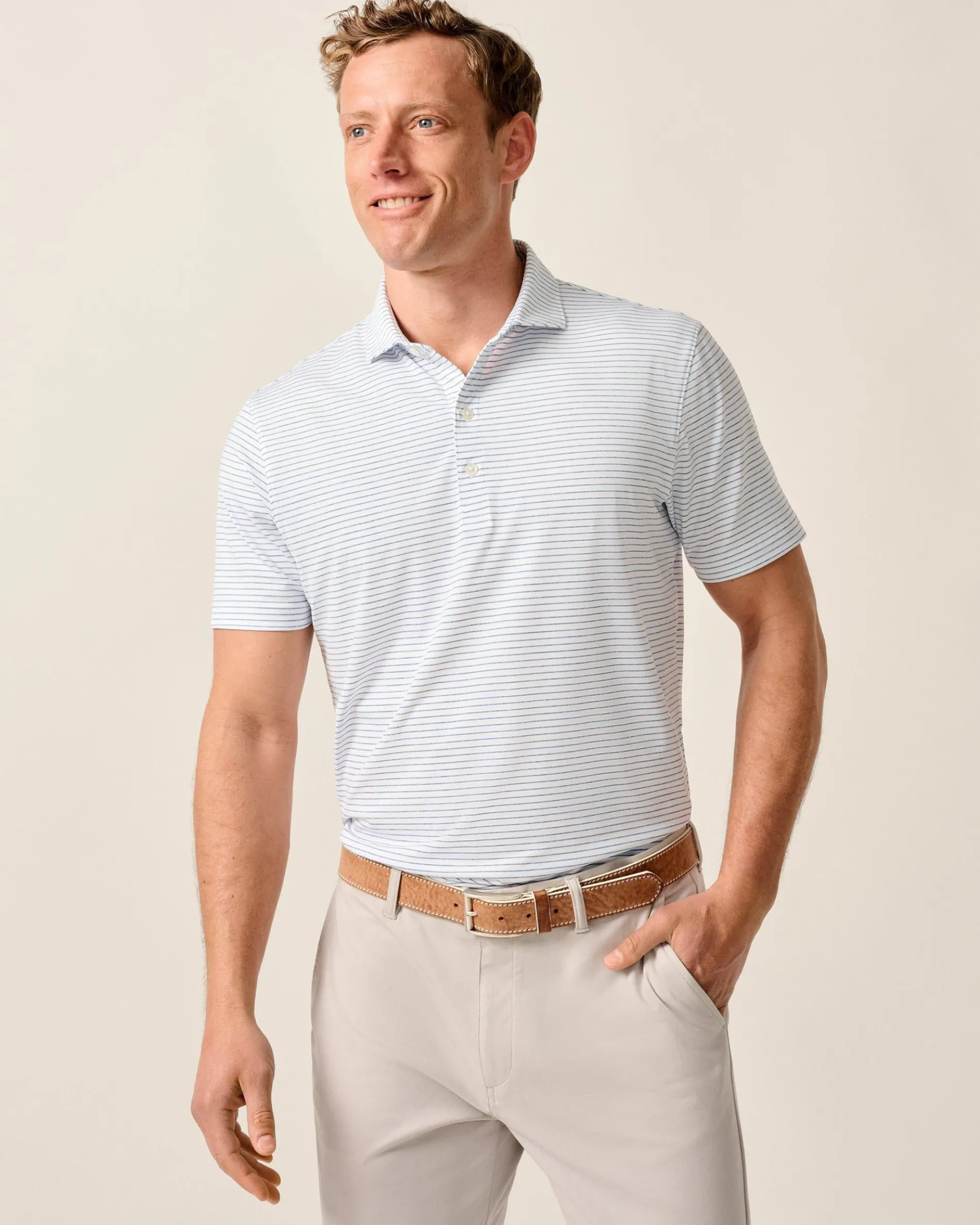 Performance Jersey Polo - Michael Stripe