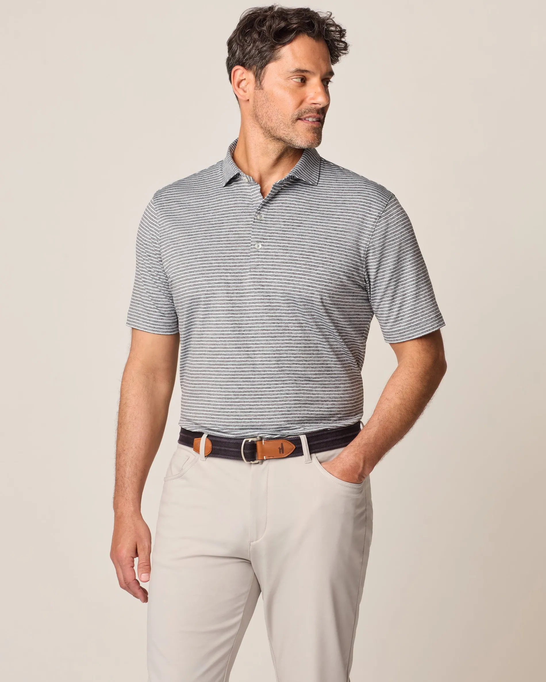 Performance Jersey Polo - Michael Stripe