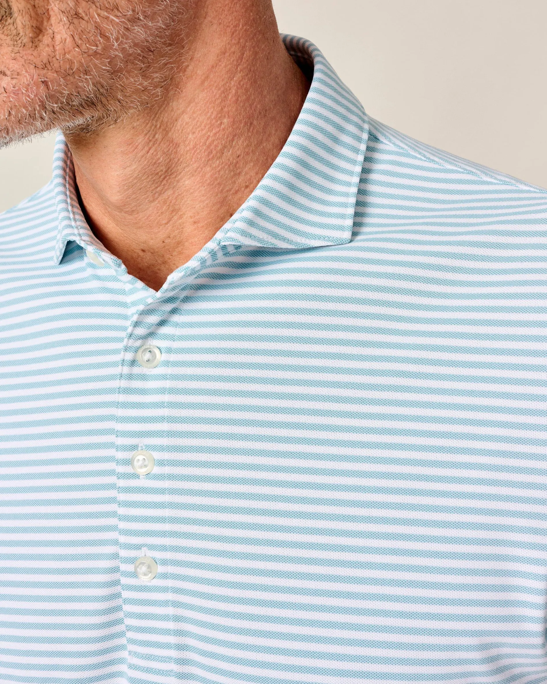 Performance Mesh Polo - Stetson Stripe