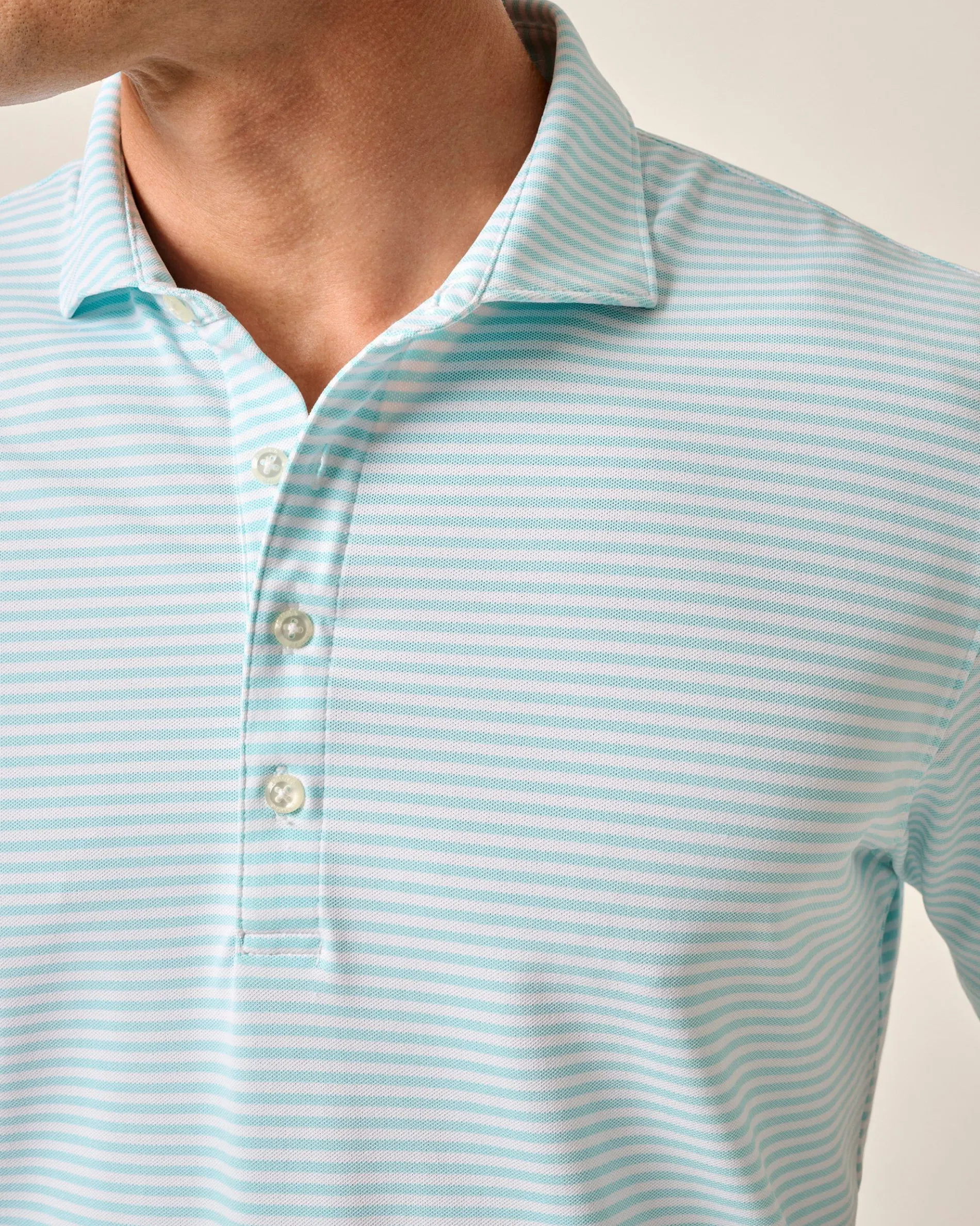Performance Mesh Polo - Stetson Stripe