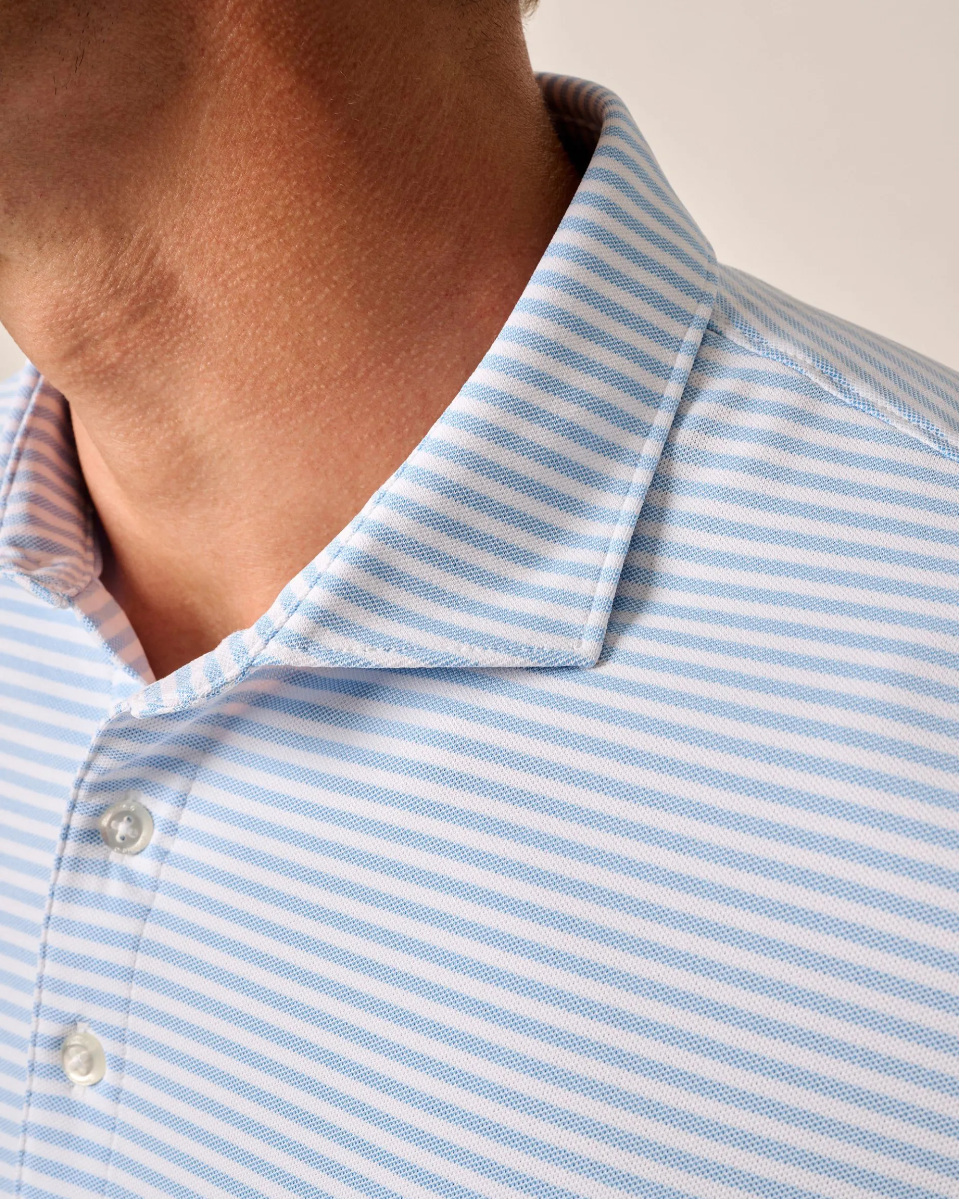 Performance Mesh Polo - Stetson Stripe