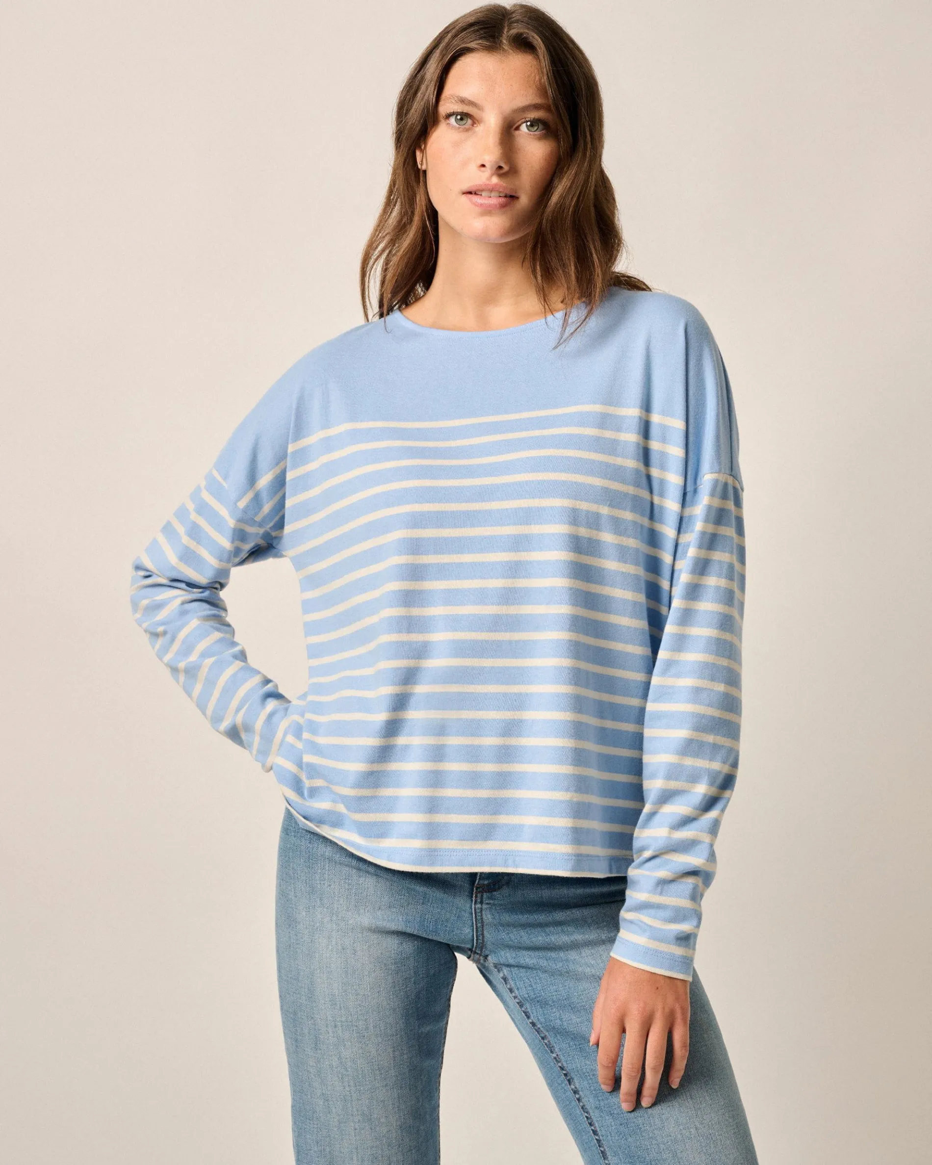 Suki Striped Boatneck T-Shirt