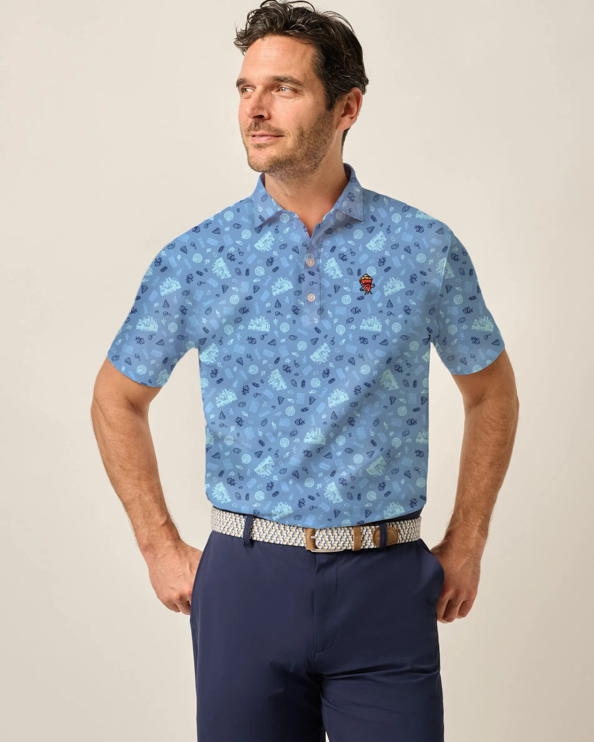 SWAG Golf x Johnnie-O Performance Polo - Deep Dish