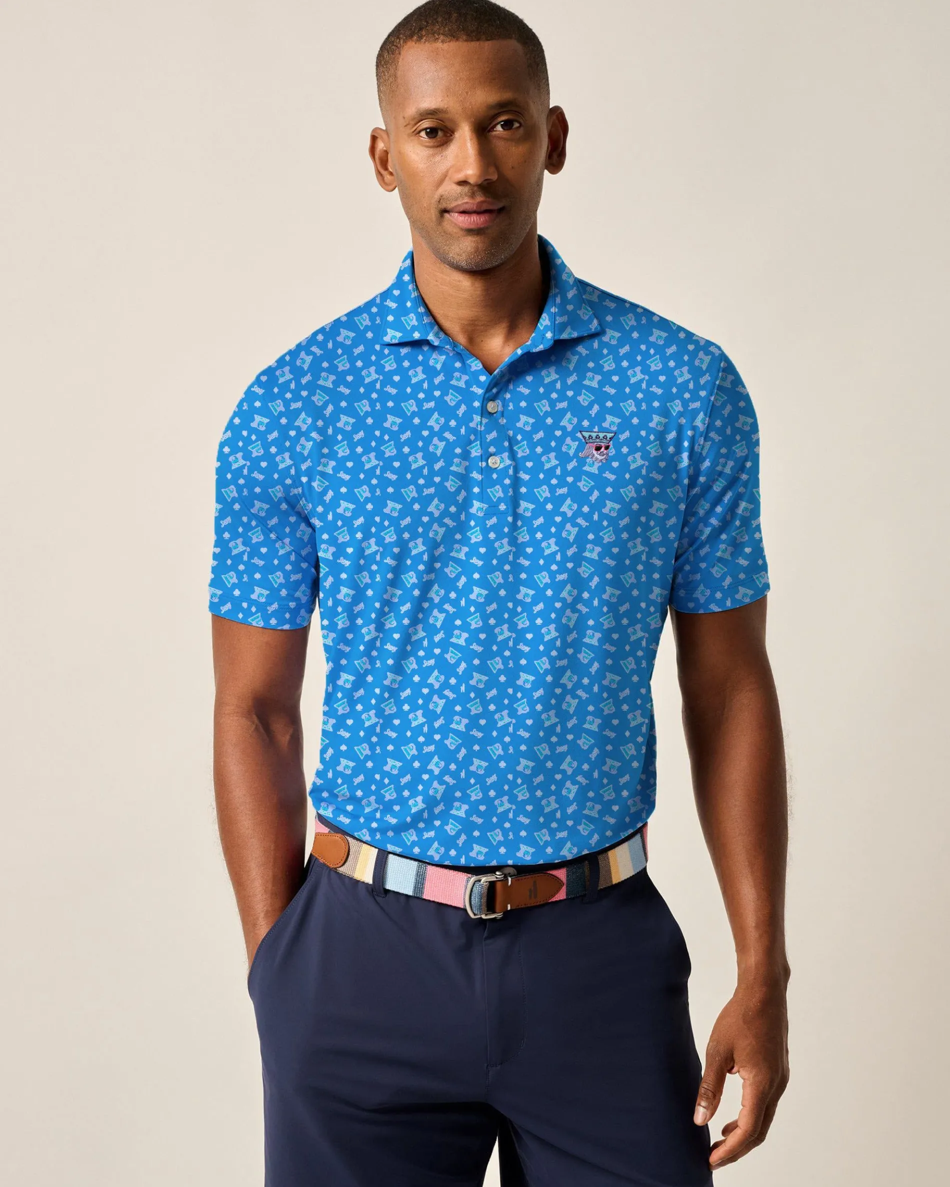 SWAG Golf x Johnnie-O Performance Polo - Blackjack
