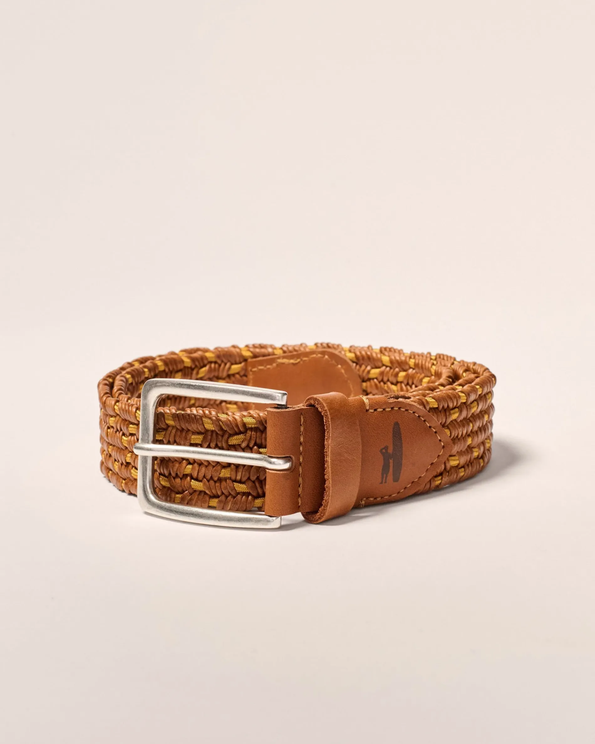 Tessuto Stretch Leather Belt