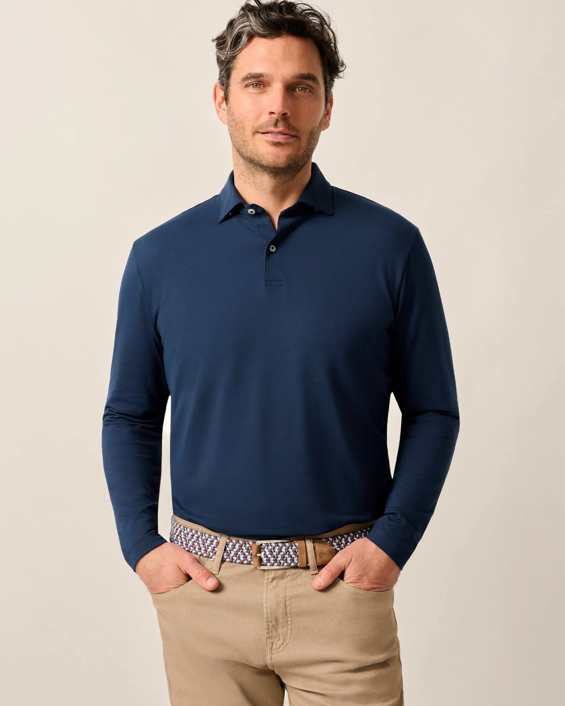 Top Shelf Long Sleeve Polo - Idris